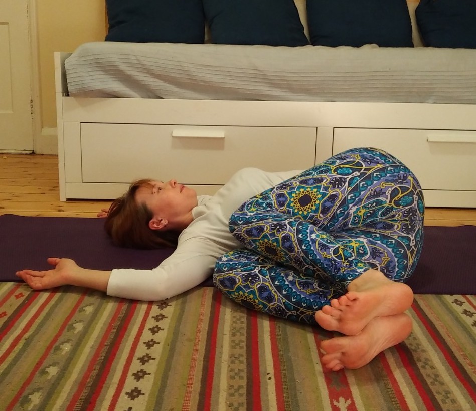 Lying down spinal twist